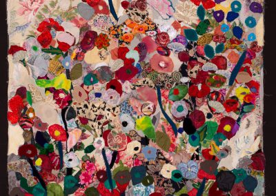 ‘Flowers’ textile, applique. 80X50cm. 2001