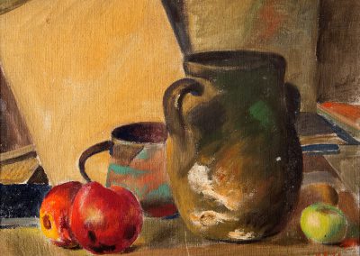 “Still-Life” canvas mounted on plywood, 42X54cm. 1972