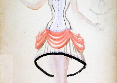'Costume Design' mixed media on paper, 31X21cm. 1946 <br><a href="https://www.baiagallery.ge/en/contact/">Price Under Request</a>