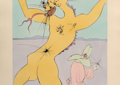 Salvador Dali From the series 'Japanese fairy tales'. Drypoints with pochoir in colors, on Arches paper Gerschmann, 48×38.5cm. 1995. Sold.