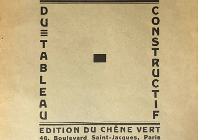 David Kakabadze «Du Tableau Constructif». Published in Paris in 1921.<br>Designed by the artist. <br><a href="https://www.baiagallery.ge/en/contact/">Price Under Request</a>