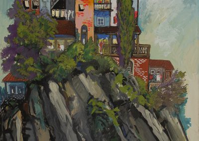 'One of the Corners of Old Tbilisi' gouache on paper, 52,8x36,3cm. 1974 <br><a href="https://www.baiagallery.ge/en/contact/">Price Under Request</a>
