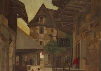 'Street in Turenne' oil on canvas mounted on plywood, 81x53cm. 1929  <br><a href="https://www.baiagallery.ge/en/contact/">Price Under Request</a>